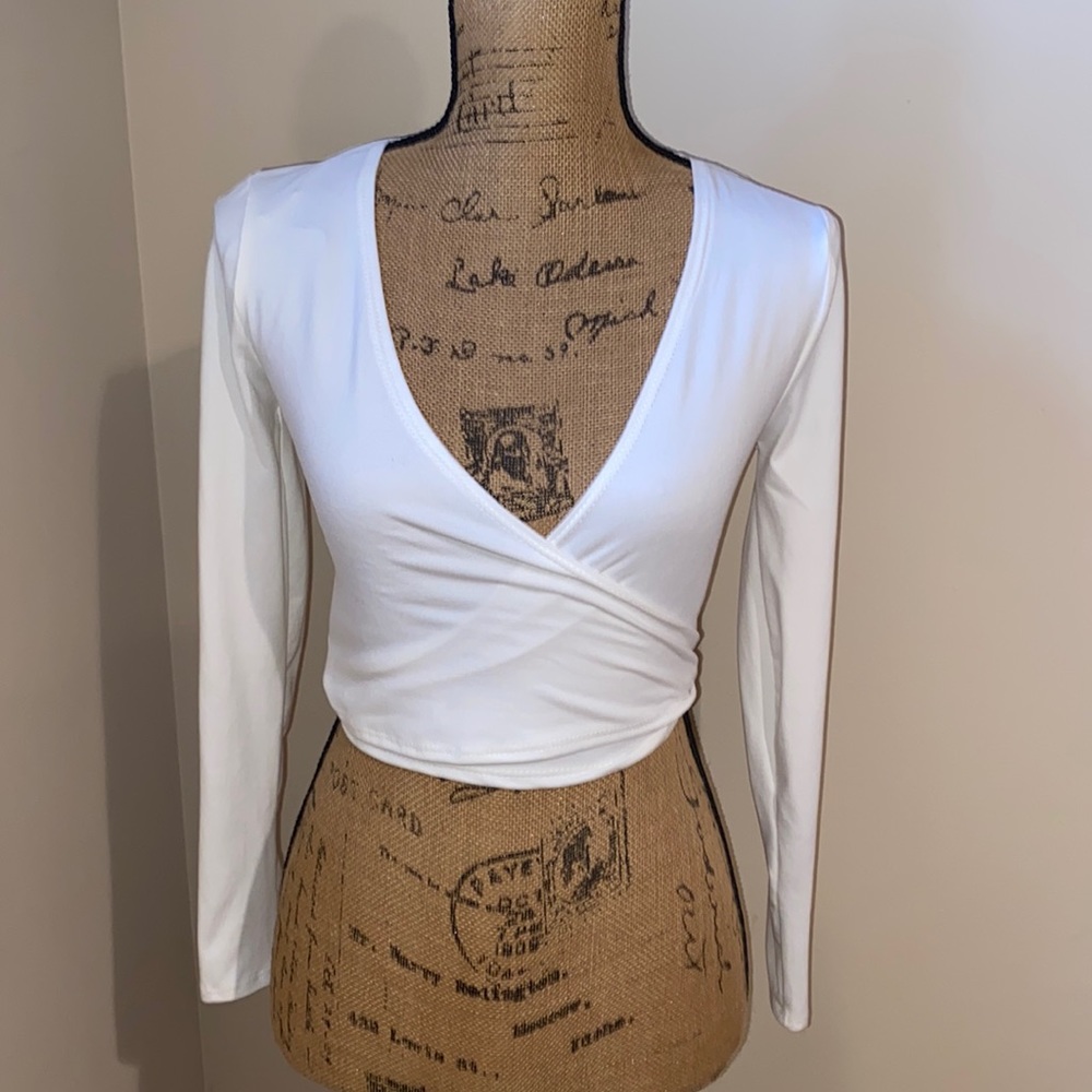 White crop top